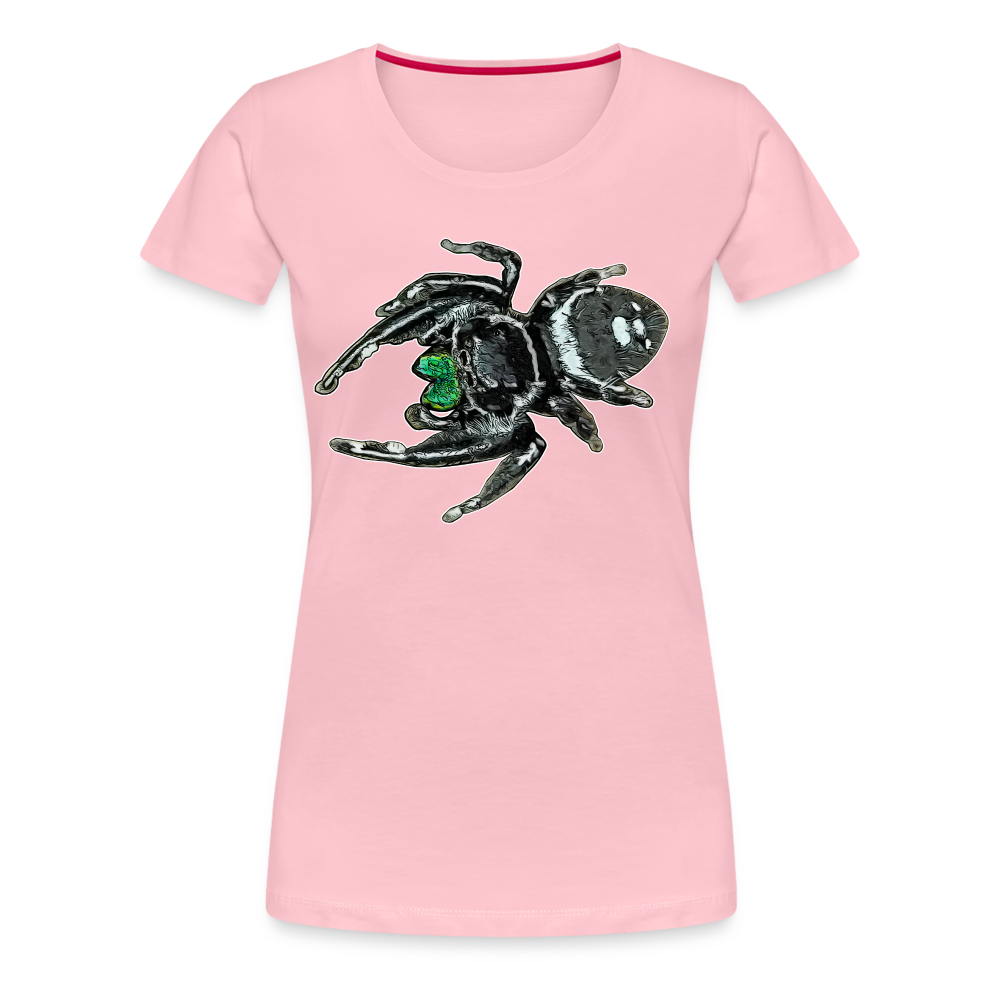 Frauen Basic T-Shirt Phidippus regius White Bahamas male - Hellrosa