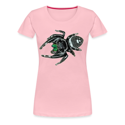 Frauen Basic T-Shirt Phidippus regius White Bahamas male - Hellrosa
