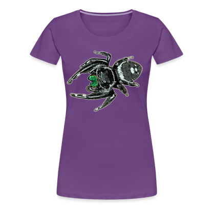 Frauen Basic T-Shirt Phidippus regius White Bahamas male - Lila