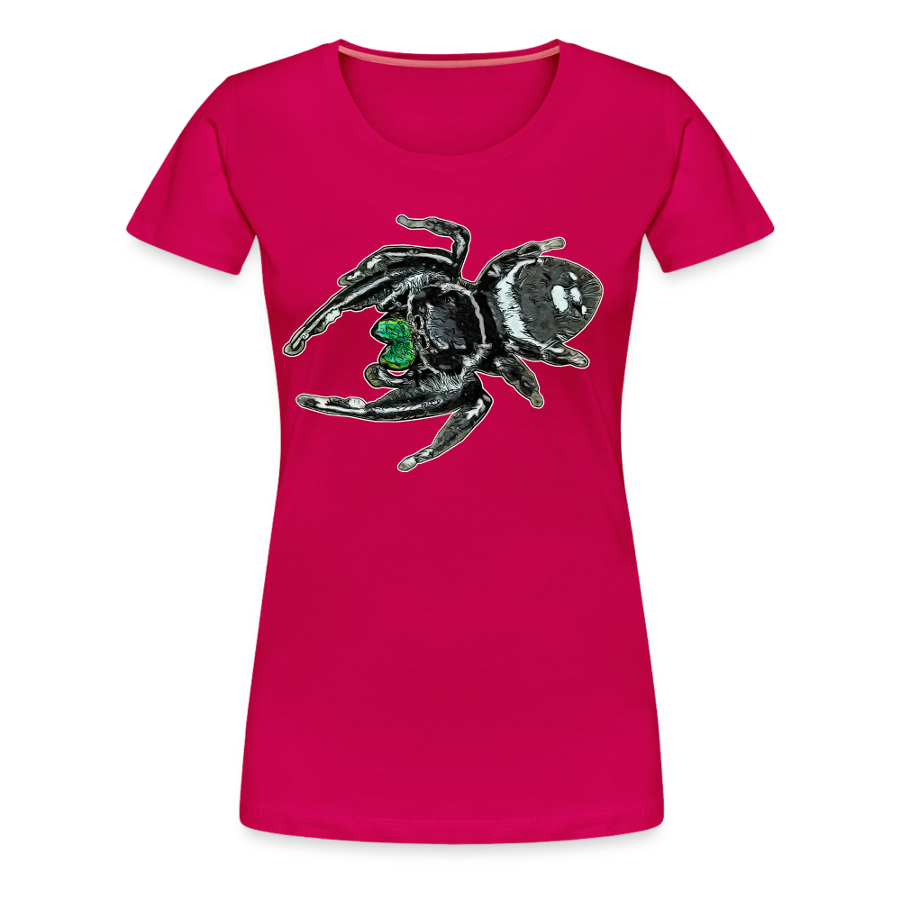 Frauen Basic T-Shirt Phidippus regius White Bahamas male - dunkles Pink