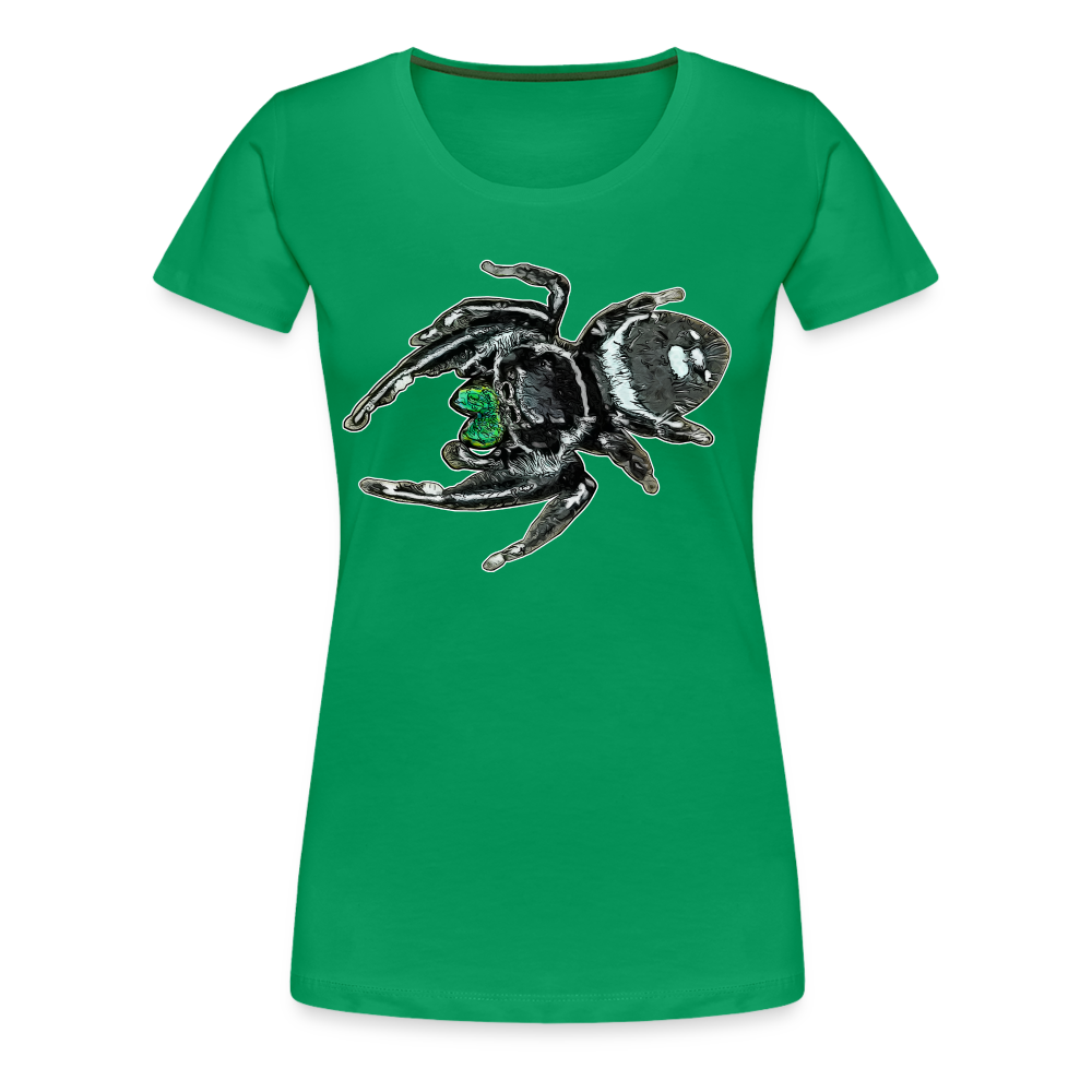 Frauen Basic T-Shirt Phidippus regius White Bahamas male - Kelly Green