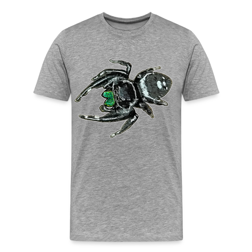 Männer Basic T-Shirt Phidippus regius White Bahamas male - Grau meliert