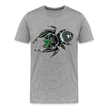 Männer Basic T-Shirt Phidippus regius White Bahamas male - Grau meliert