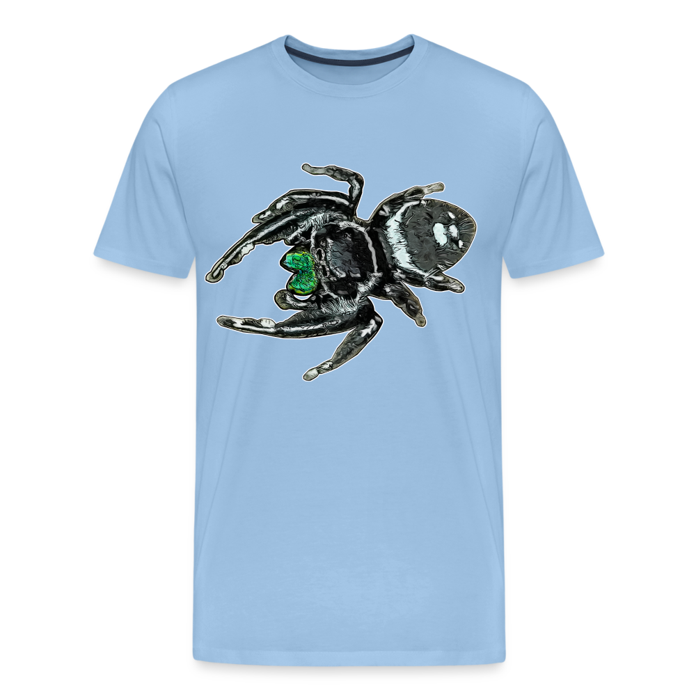 Männer Basic T-Shirt Phidippus regius White Bahamas male - Sky