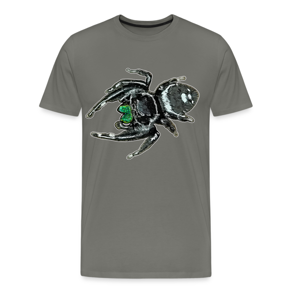 Männer Basic T-Shirt Phidippus regius White Bahamas male - Asphalt