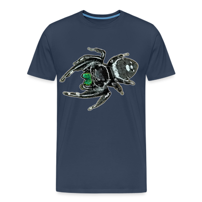 Männer Basic T-Shirt Phidippus regius White Bahamas male - Navy