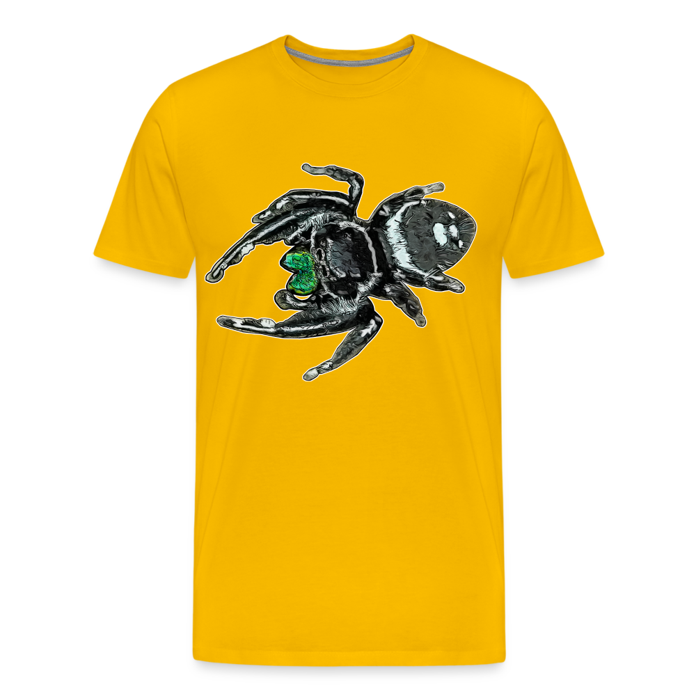 Männer Basic T-Shirt Phidippus regius White Bahamas male - Sonnengelb