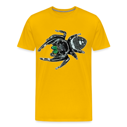 Männer Basic T-Shirt Phidippus regius White Bahamas male - Sonnengelb