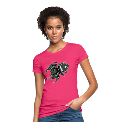 Frauen Bio-T-Shirt Phidippus regius White Bahamas male - Neon Pink