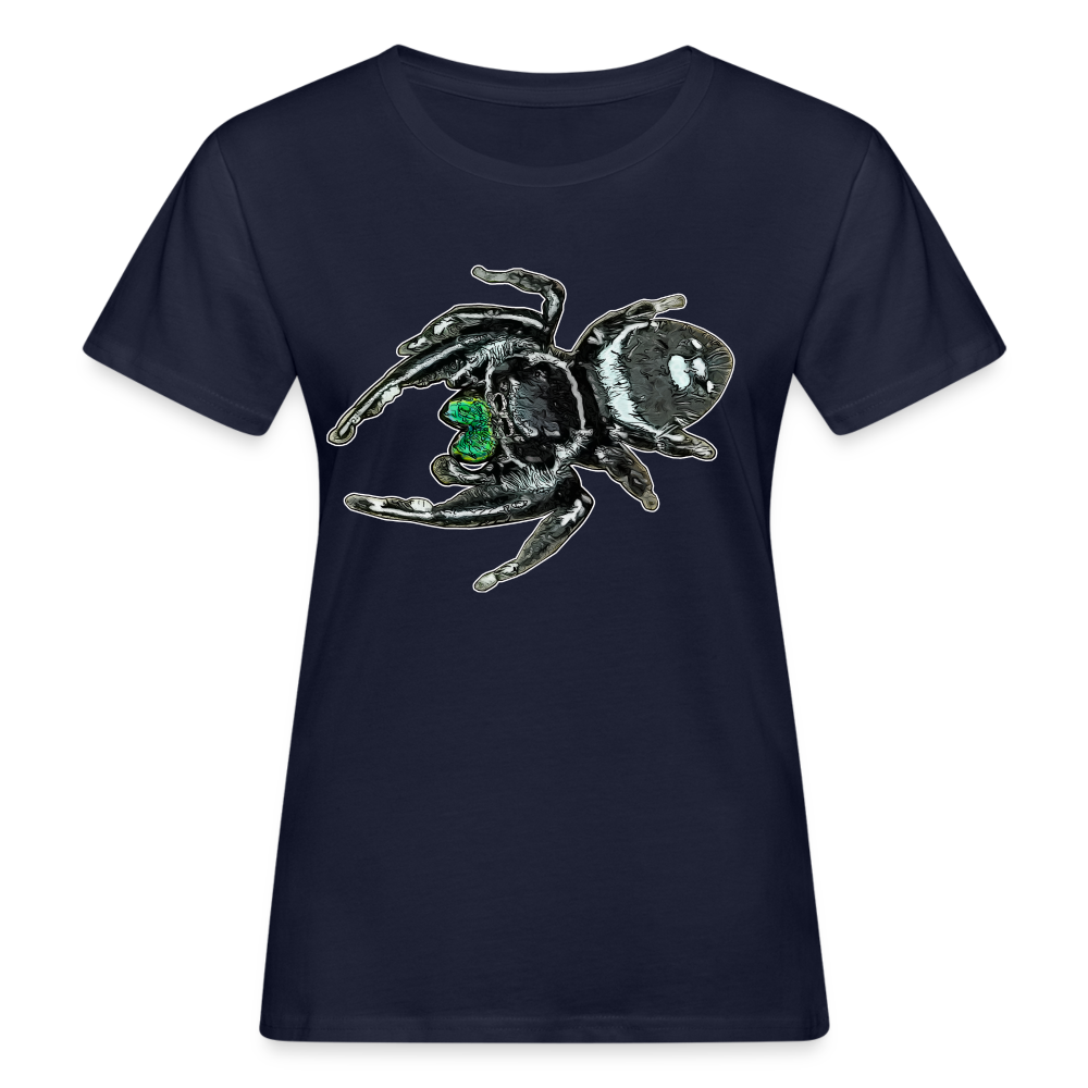 Frauen Bio-T-Shirt Phidippus regius White Bahamas male - Navy