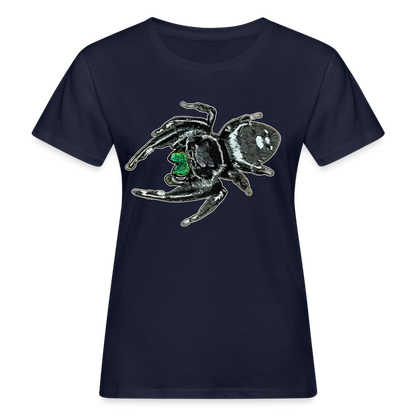 Frauen Bio-T-Shirt Phidippus regius White Bahamas male - Navy