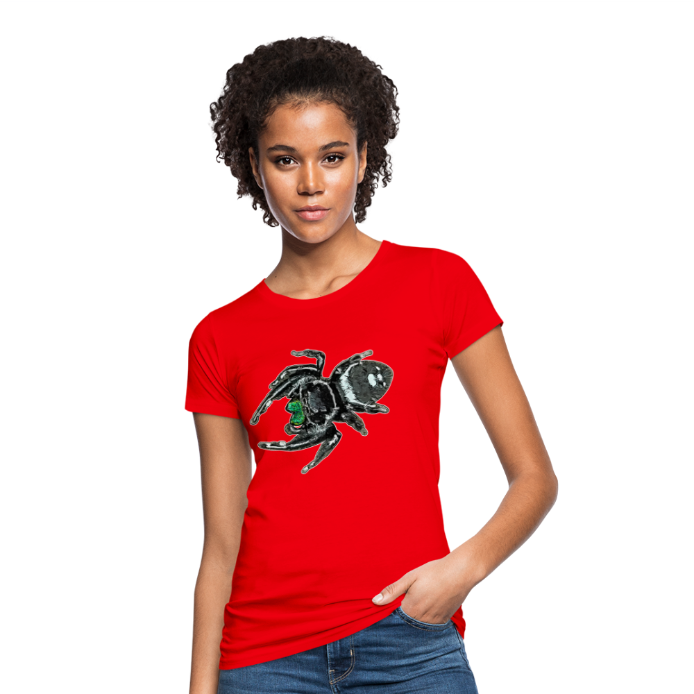 Frauen Bio-T-Shirt Phidippus regius White Bahamas male - Rot