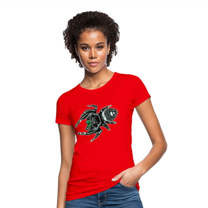 Frauen Bio-T-Shirt Phidippus regius White Bahamas male - Rot