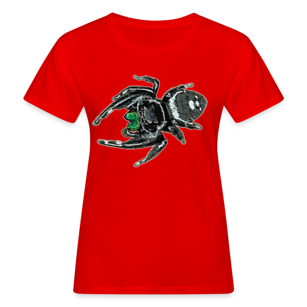 Frauen Bio-T-Shirt Phidippus regius White Bahamas male - Rot