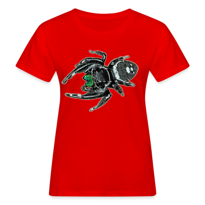 Frauen Bio-T-Shirt Phidippus regius White Bahamas male - Rot