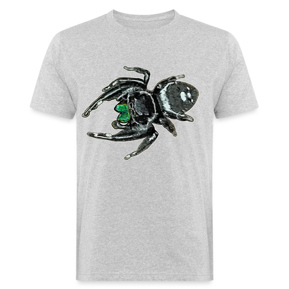 Männer Bio-T-Shirt Phidippus regius White Bahamas male - Grau meliert