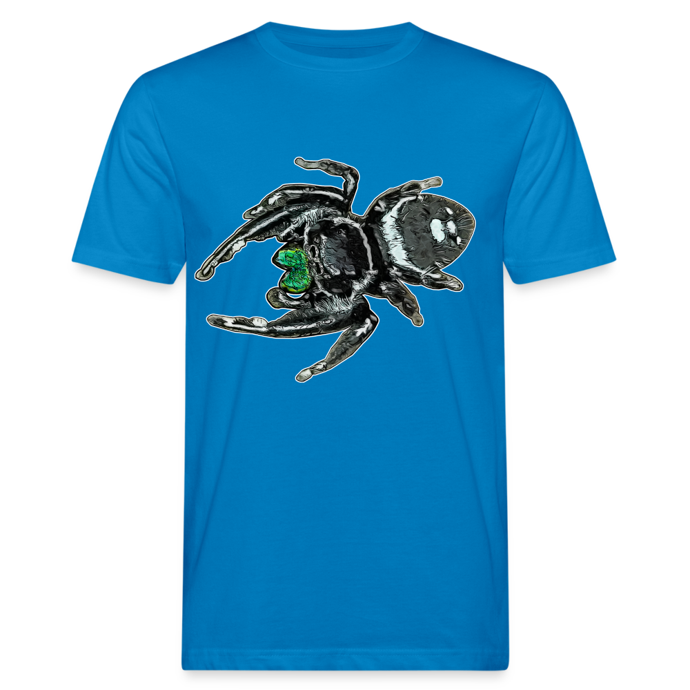 Männer Bio-T-Shirt Phidippus regius White Bahamas male - Pfauenblau