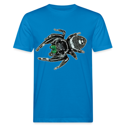 Männer Bio-T-Shirt Phidippus regius White Bahamas male - Pfauenblau