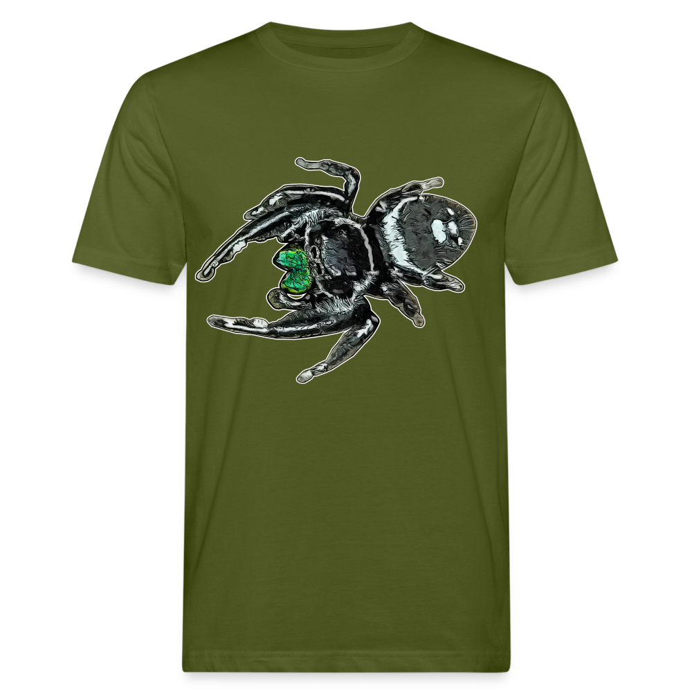 Männer Bio-T-Shirt Phidippus regius White Bahamas male - Moosgrün