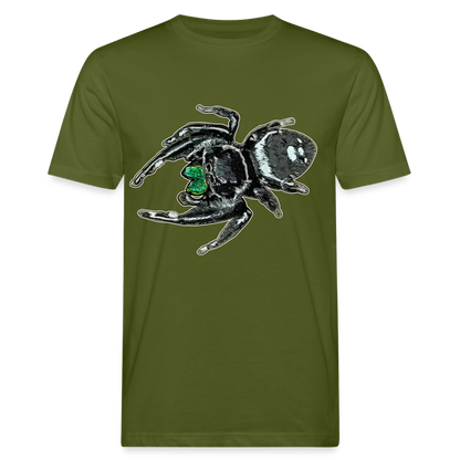 Männer Bio-T-Shirt Phidippus regius White Bahamas male - Moosgrün