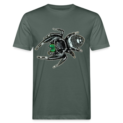 Männer Bio-T-Shirt Phidippus regius White Bahamas male - Graugrün