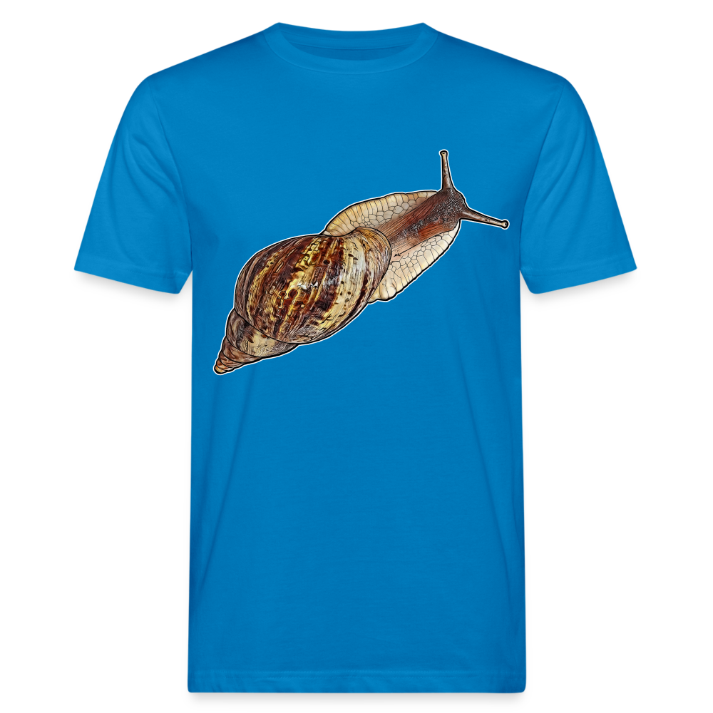 Männer Bio-T-Shirt Achatina reticulata wildfarben - Pfauenblau