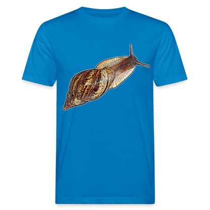 Männer Bio-T-Shirt Achatina reticulata wildfarben - Pfauenblau