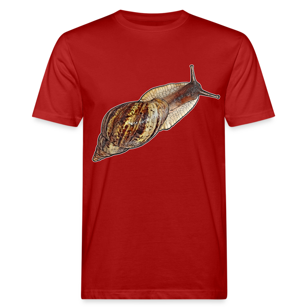 Männer Bio-T-Shirt Achatina reticulata wildfarben - Dunkelrot