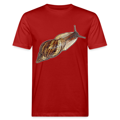 Männer Bio-T-Shirt Achatina reticulata wildfarben - Dunkelrot