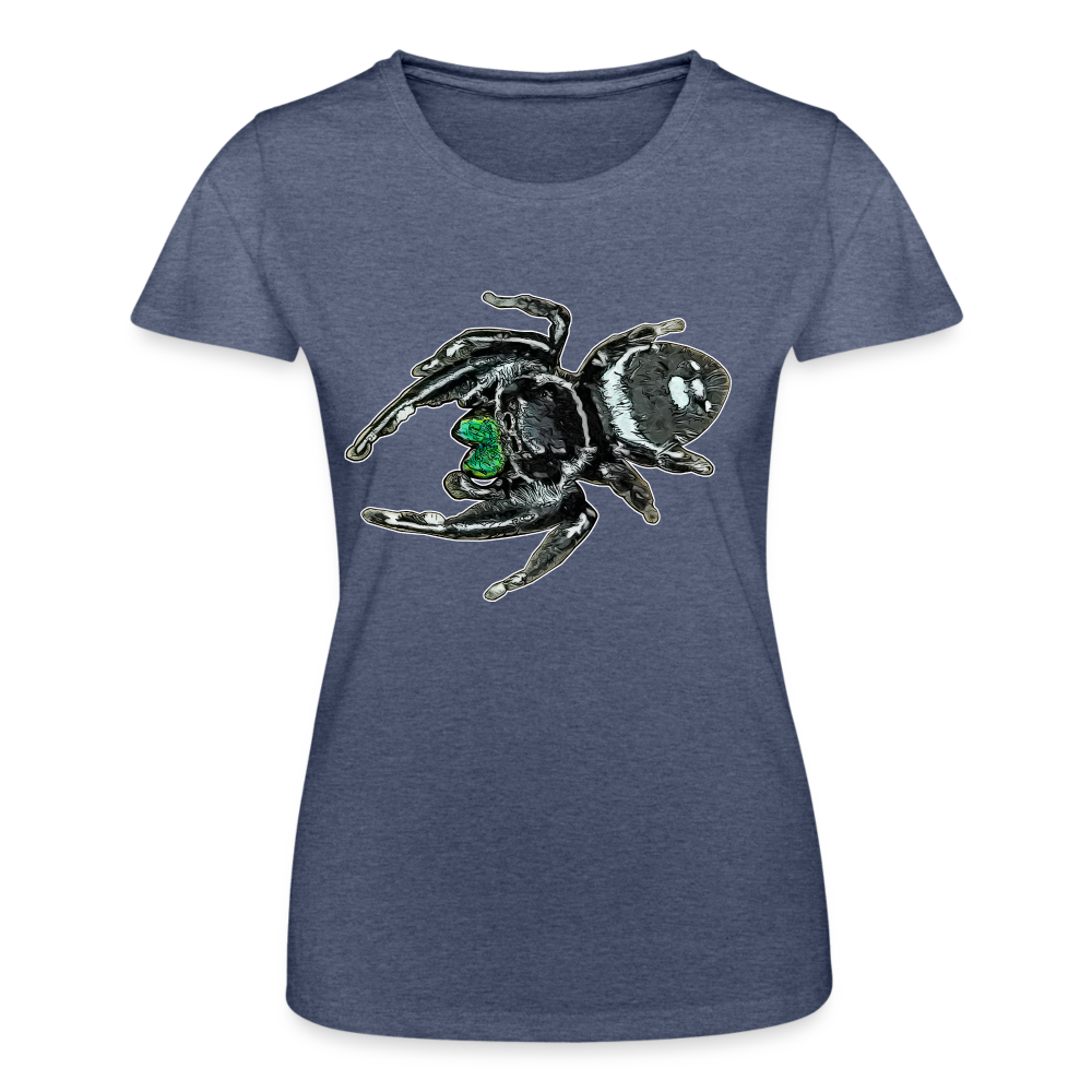 Frauen Fruit of the Loom T-Shirt Phidippus regius White Bahamas male - Navy meliert
