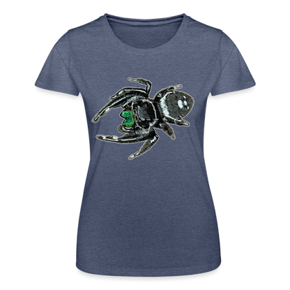 Frauen Fruit of the Loom T-Shirt Phidippus regius White Bahamas male - Navy meliert