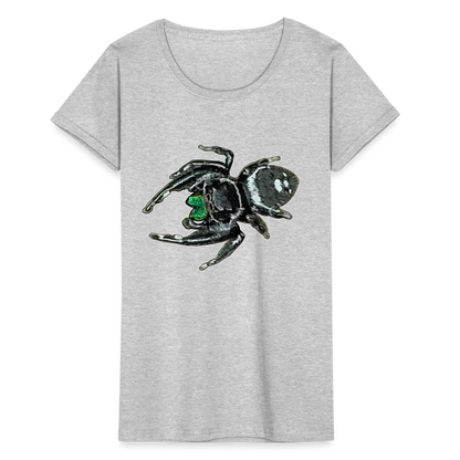 Frauen Fruit of the Loom T-Shirt Phidippus regius White Bahamas male - Grau meliert