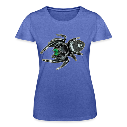 Frauen Fruit of the Loom T-Shirt Phidippus regius White Bahamas male - Blau meliert