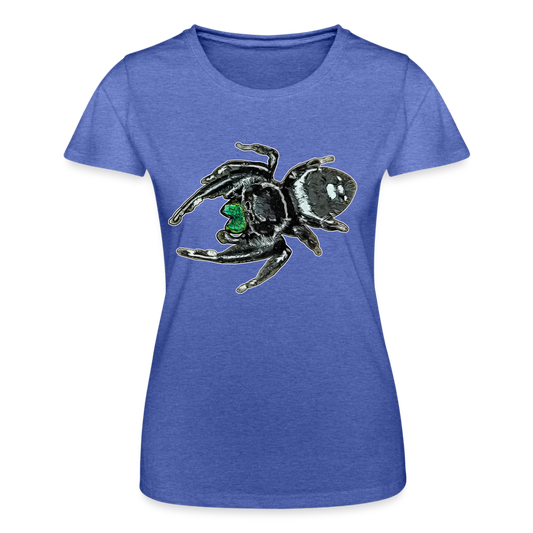 Frauen Fruit of the Loom T-Shirt Phidippus regius White Bahamas male - Blau meliert