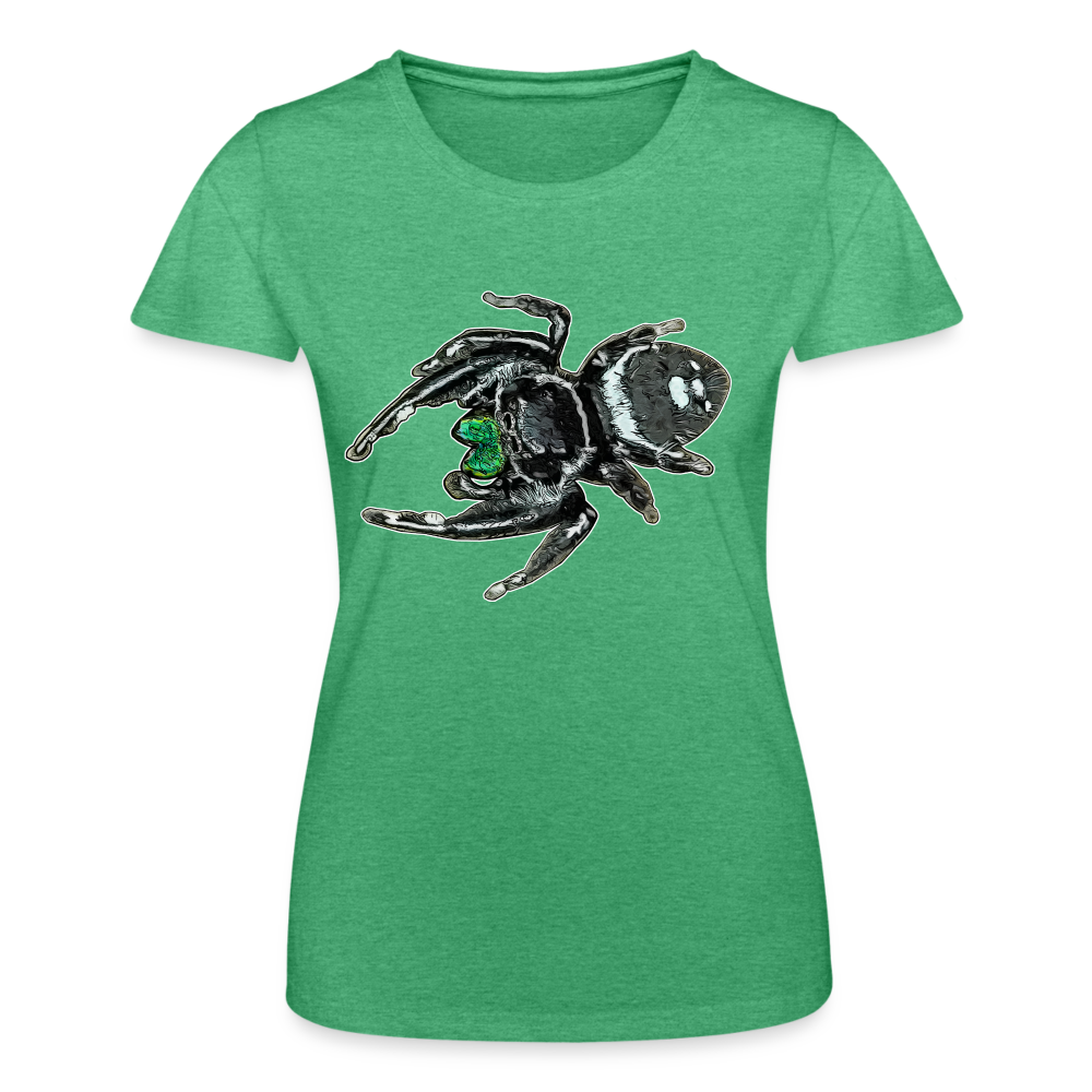Frauen Fruit of the Loom T-Shirt Phidippus regius White Bahamas male - Grün meliert