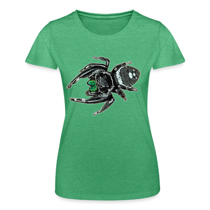 Frauen Fruit of the Loom T-Shirt Phidippus regius White Bahamas male - Grün meliert