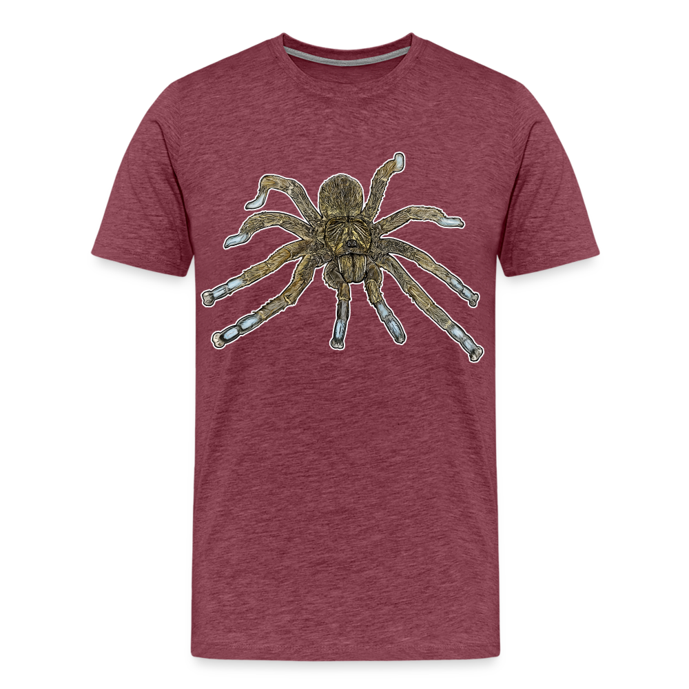 Männer Basic T-Shirt Idiothele mira - Bordeauxrot meliert