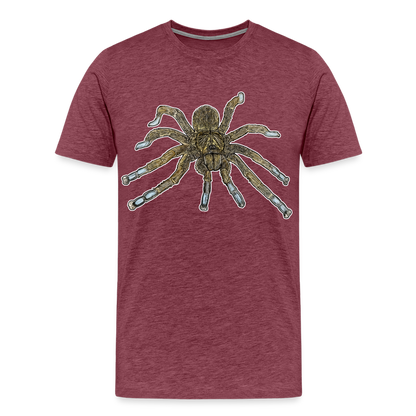 Männer Basic T-Shirt Idiothele mira - Bordeauxrot meliert