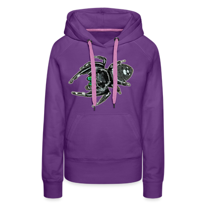 Frauen Hoodie Phidippus regius White Bahamas male - Purple