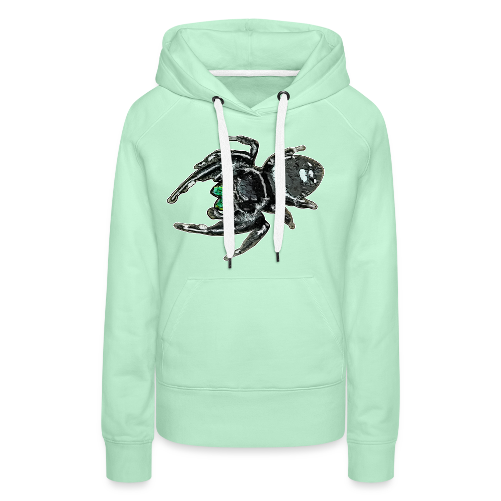 Frauen Hoodie Phidippus regius White Bahamas male - helles Mintgrün