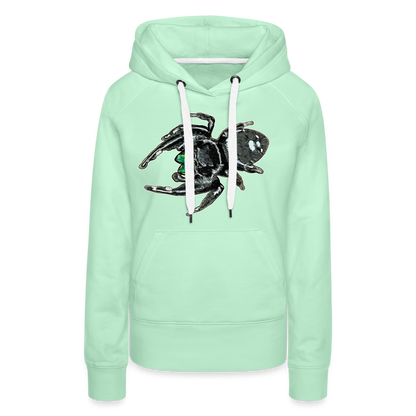 Frauen Hoodie Phidippus regius White Bahamas male - helles Mintgrün