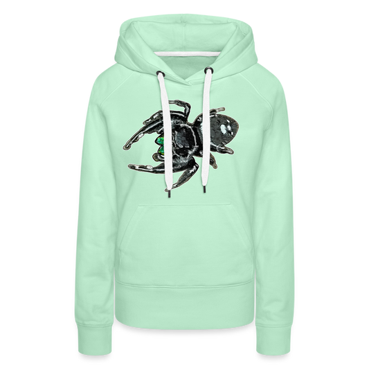 Frauen Hoodie Phidippus regius White Bahamas male - helles Mintgrün