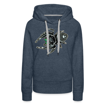 Frauen Hoodie Phidippus regius White Bahamas male - Jeansblau