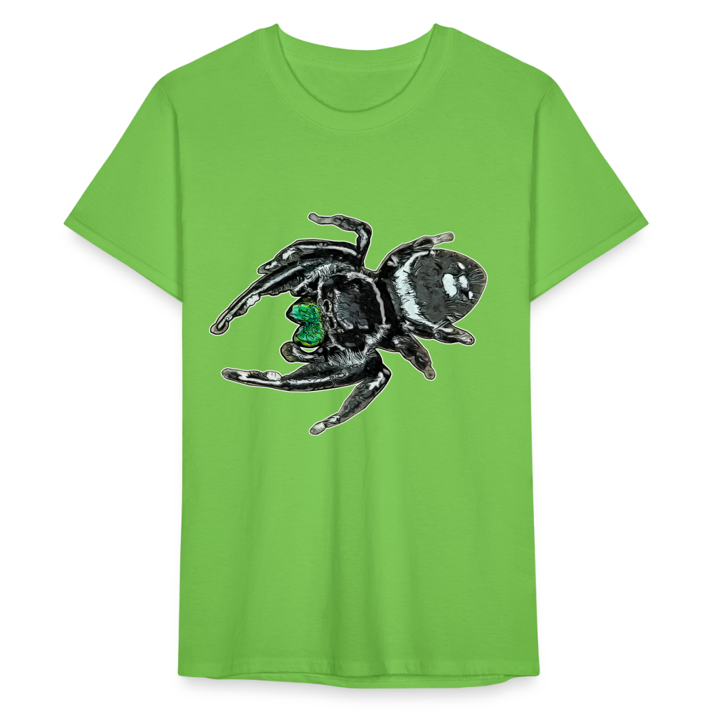 Männer Fruit of the Loom T-Shirt Phidippus regius White Bahamas male - Hellgrün