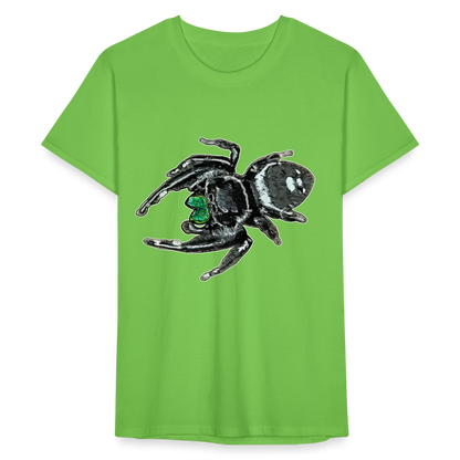 Männer Fruit of the Loom T-Shirt Phidippus regius White Bahamas male - Hellgrün