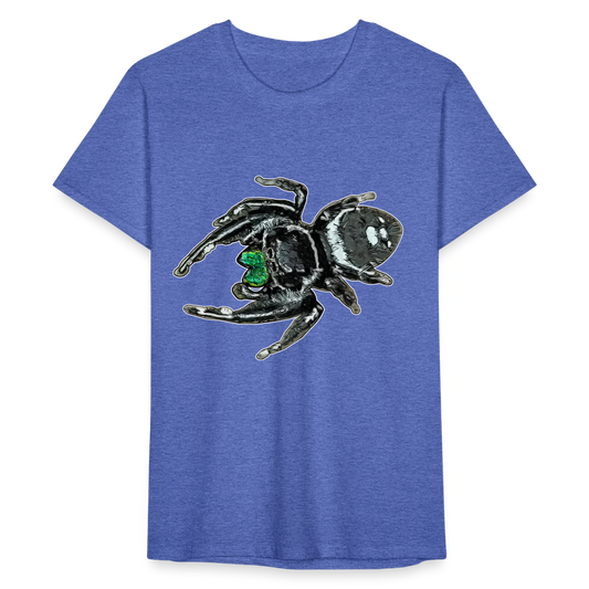 Männer Fruit of the Loom T-Shirt Phidippus regius White Bahamas male - Blau meliert