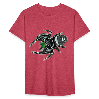 Männer Fruit of the Loom T-Shirt Phidippus regius White Bahamas male - Rot meliert