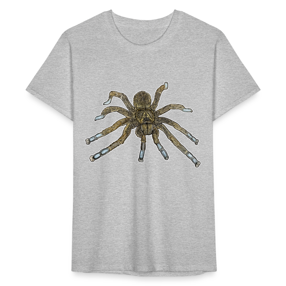 Männer Fruit of the Loom T-Shirt Idiothele mira - Grau meliert