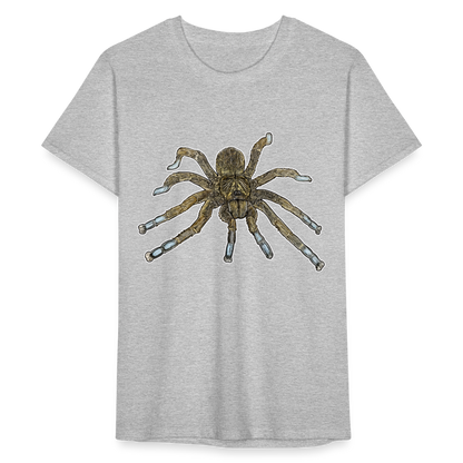 Männer Fruit of the Loom T-Shirt Idiothele mira - Grau meliert