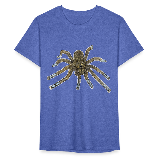 Männer Fruit of the Loom T-Shirt Idiothele mira - Blau meliert